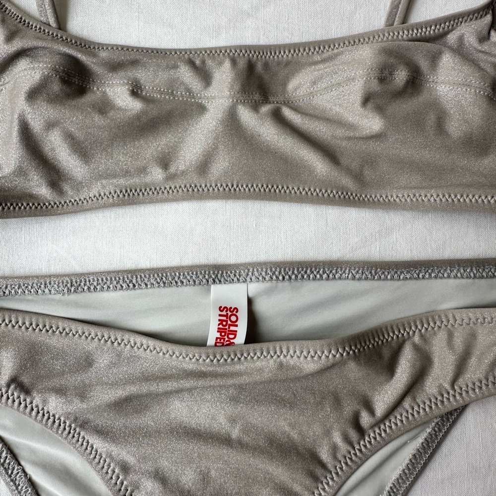 Solid & Striped Metallic Bikini - image 2